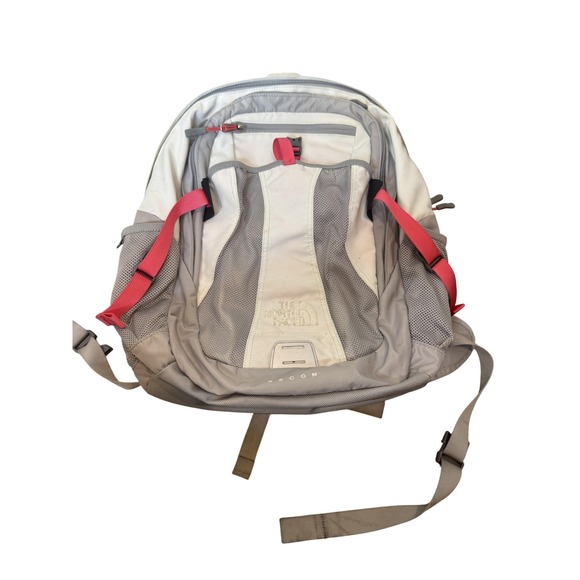 The North Face Other - The North Face Recon Backpack Gray White Laptop Daypack Mesh Pockets Chest Strap